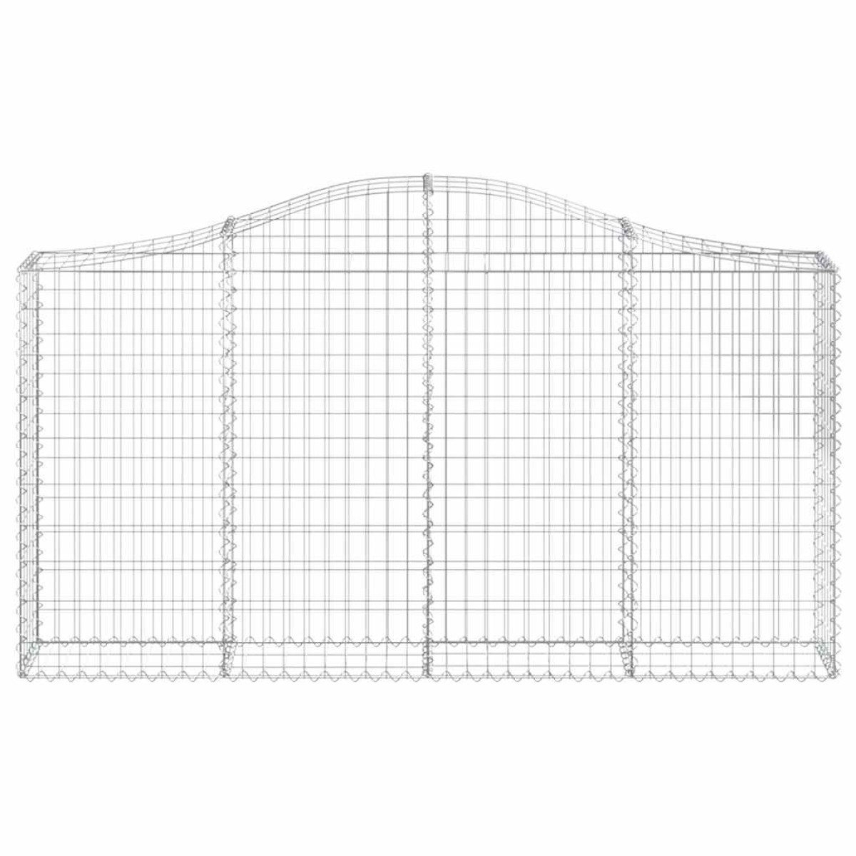 vidaXL Συρματοκιβώτια Τοξωτά 18 τεμ. 200x30x100/120 εκ. Γαλβαν. Ατσάλι