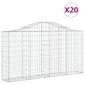 vidaXL Συρματοκιβώτια Τοξωτά 20 τεμ. 200x30x100/120 εκ. Γαλβαν. Ατσάλι
