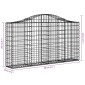 vidaXL Συρματοκιβώτια Τοξωτά 20 τεμ. 200x30x100/120 εκ. Γαλβαν. Ατσάλι