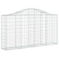 vidaXL Συρματοκιβώτια Τοξωτά 25 τεμ. 200x30x100/120 εκ. Γαλβαν. Ατσάλι