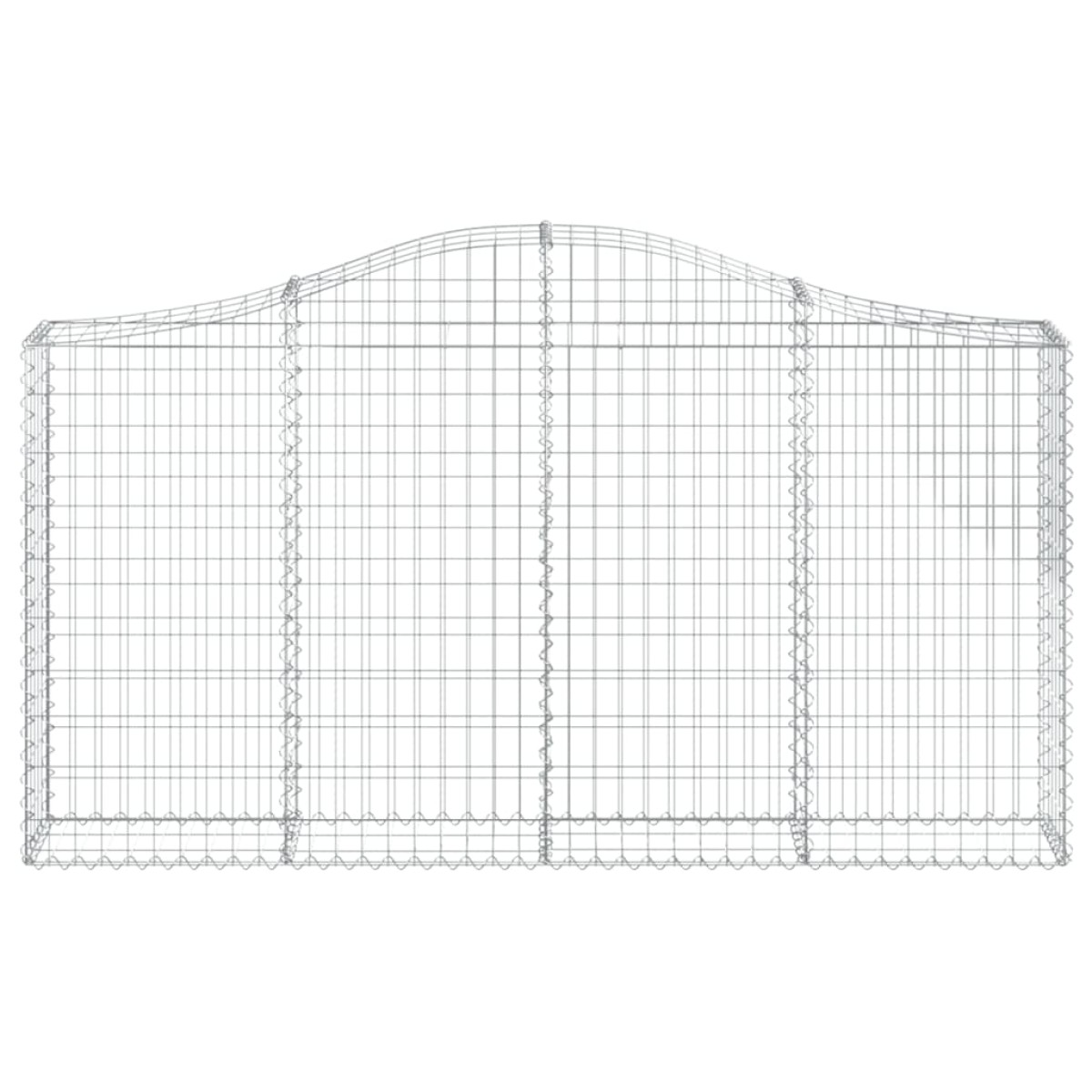 vidaXL Συρματοκιβώτια Τοξωτά 25 τεμ. 200x30x100/120 εκ. Γαλβαν. Ατσάλι