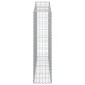 vidaXL Συρματοκιβώτια Τοξωτά 2 τεμ. 200x30x120/140 εκ. Γαλβαν. Ατσάλι