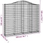 vidaXL Συρματοκιβώτια Τοξωτά 3 τεμ. 200x30x160/180 εκ. Γαλβαν. Ατσάλι