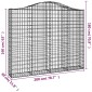 vidaXL Συρματοκιβώτια Τοξωτά 4 τεμ. 200x30x160/180 εκ. Γαλβαν. Ατσάλι