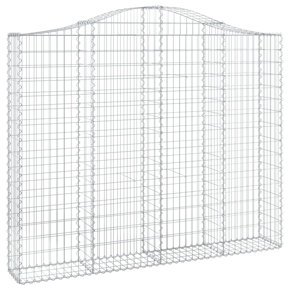 vidaXL Συρματοκιβώτια Τοξωτά 5 τεμ. 200x30x160/180 εκ. Γαλβαν. Ατσάλι