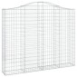 vidaXL Συρματοκιβώτια Τοξωτά 5 τεμ. 200x30x160/180 εκ. Γαλβαν. Ατσάλι
