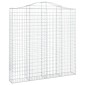 vidaXL Συρματοκιβώτια Τοξωτά 2 τεμ. 200x30x200/220 εκ. Γαλβαν. Ατσάλι