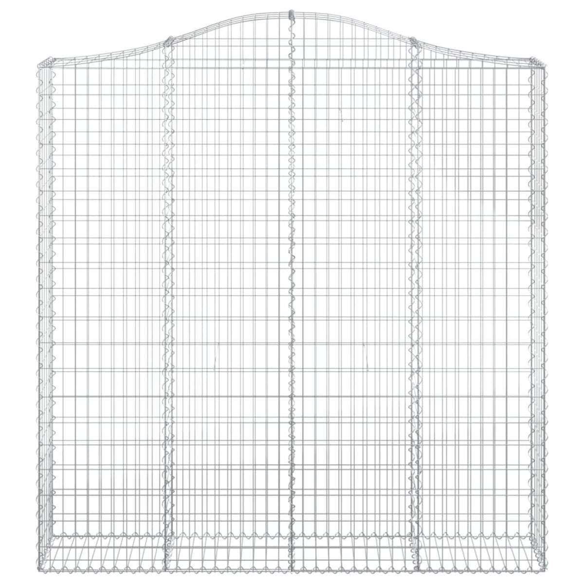 vidaXL Συρματοκιβώτια Τοξωτά 2 τεμ. 200x30x200/220 εκ. Γαλβαν. Ατσάλι