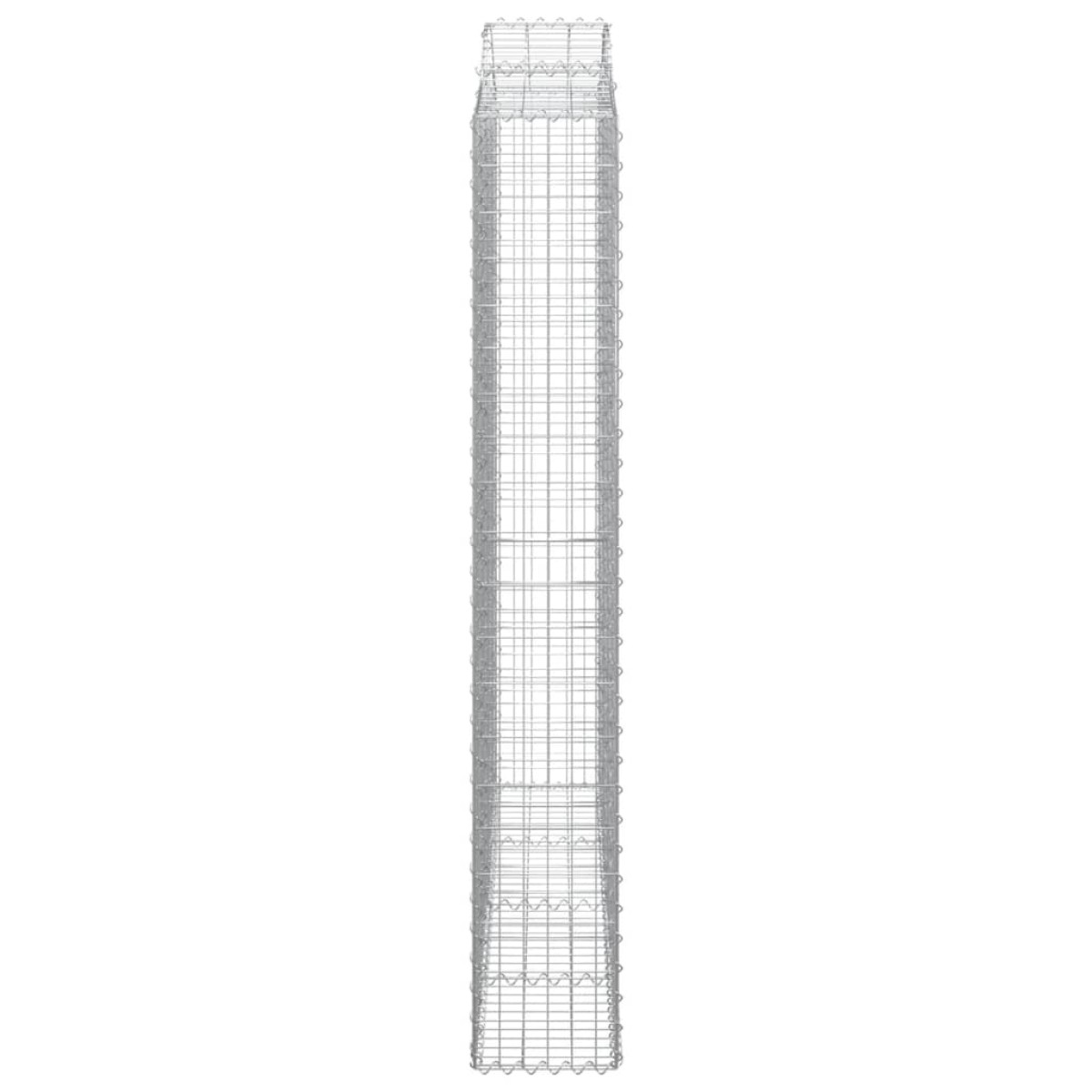 vidaXL Συρματοκιβώτια Τοξωτά 2 τεμ. 200x30x200/220 εκ. Γαλβαν. Ατσάλι