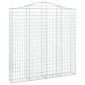 vidaXL Συρματοκιβώτια Τοξωτά 4 τεμ. 200x30x200/220 εκ. Γαλβαν. Ατσάλι