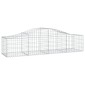 vidaXL Συρματοκιβώτια Τοξωτά 2 τεμ. 200x50x40/60 εκ. Γαλβαν. Ατσάλι