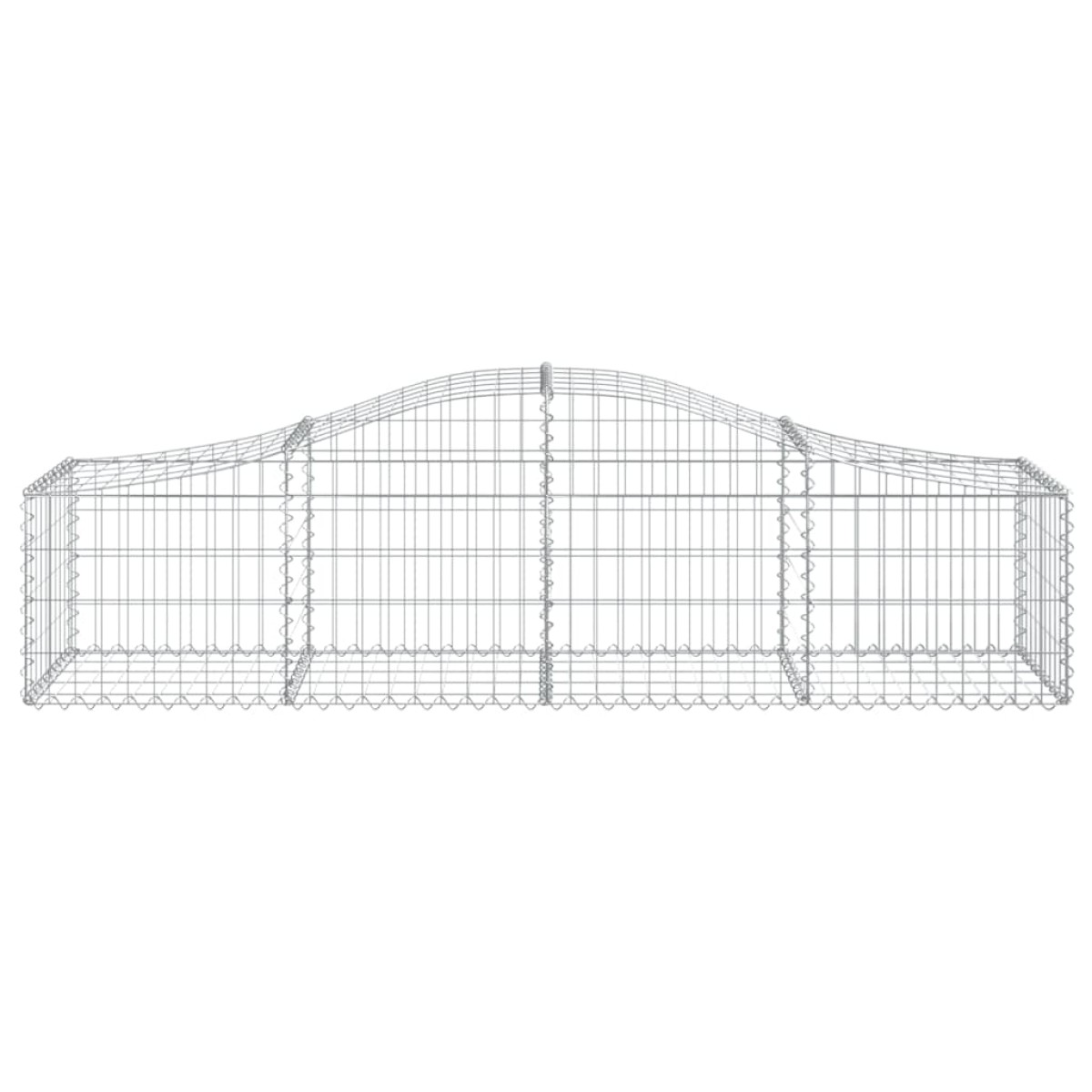 vidaXL Συρματοκιβώτια Τοξωτά 3 τεμ. 200x50x40/60 εκ. Γαλβαν. Ατσάλι