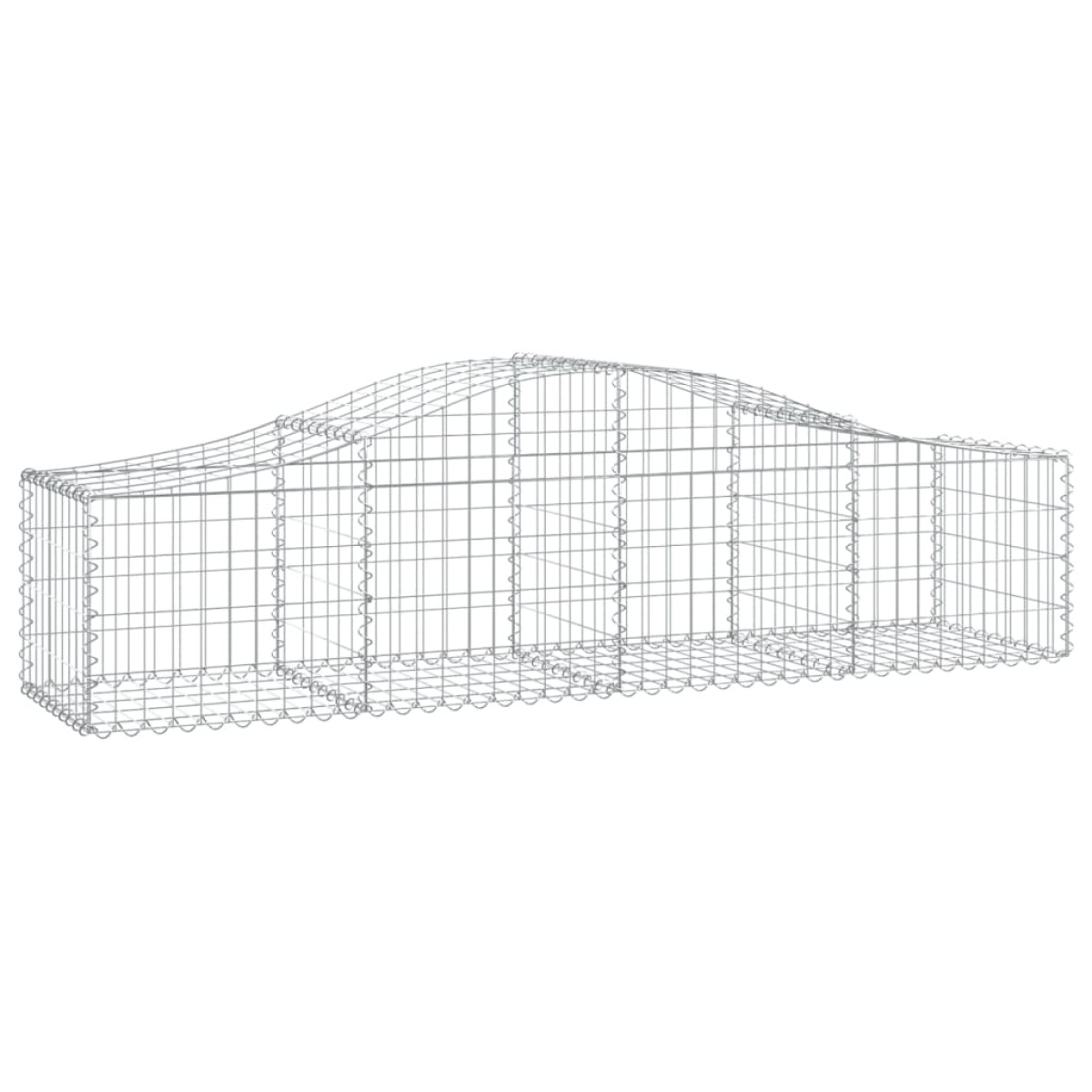 vidaXL Συρματοκιβώτια Τοξωτά 10 τεμ. 200x50x40/60 εκ. Γαλβαν. Ατσάλι