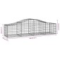 vidaXL Συρματοκιβώτια Τοξωτά 12 τεμ. 200x50x40/60 εκ. Γαλβαν. Ατσάλι
