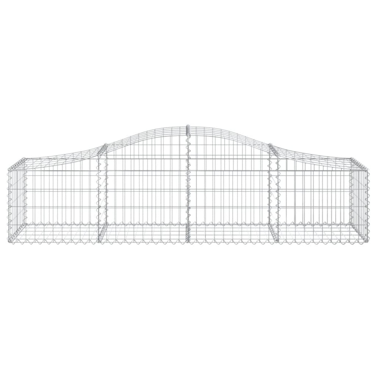 vidaXL Συρματοκιβώτια Τοξωτά 18 τεμ. 200x50x40/60 εκ. Γαλβαν. Ατσάλι
