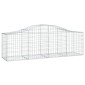 vidaXL Συρματοκιβώτια Τοξωτά 2 τεμ. 200x50x60/80 εκ. Γαλβαν. Ατσάλι