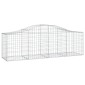 vidaXL Συρματοκιβώτια Τοξωτά 7 τεμ. 200x50x60/80 εκ. Γαλβαν. Ατσάλι
