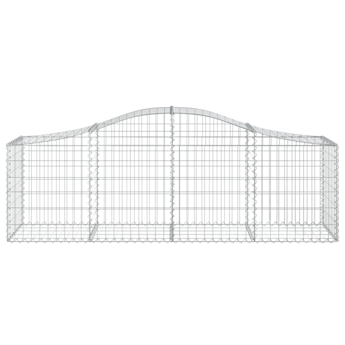 vidaXL Συρματοκιβώτια Τοξωτά 10 τεμ. 200x50x60/80 εκ. Γαλβαν. Ατσάλι