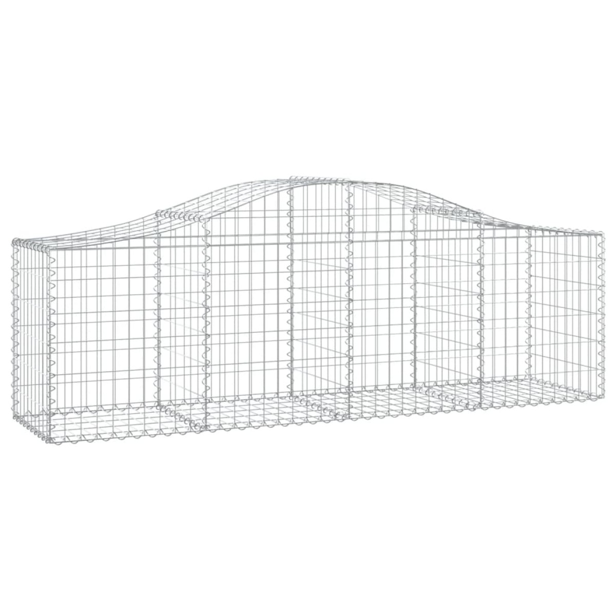 vidaXL Συρματοκιβώτια Τοξωτά 12 τεμ. 200x50x60/80 εκ. Γαλβαν. Ατσάλι