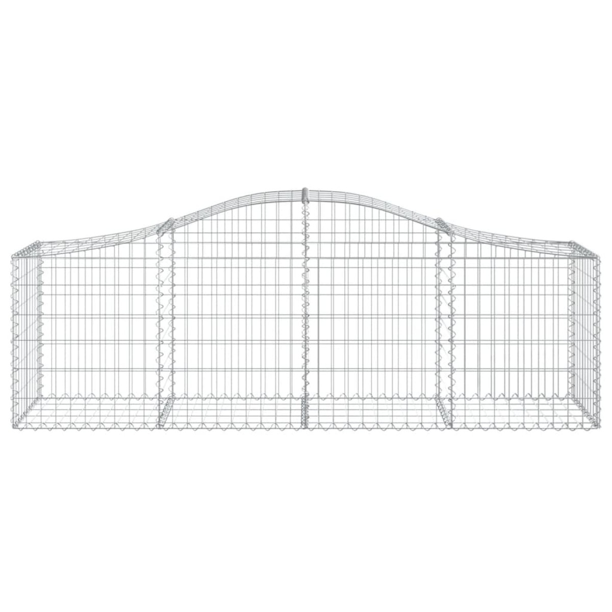 vidaXL Συρματοκιβώτια Τοξωτά 12 τεμ. 200x50x60/80 εκ. Γαλβαν. Ατσάλι
