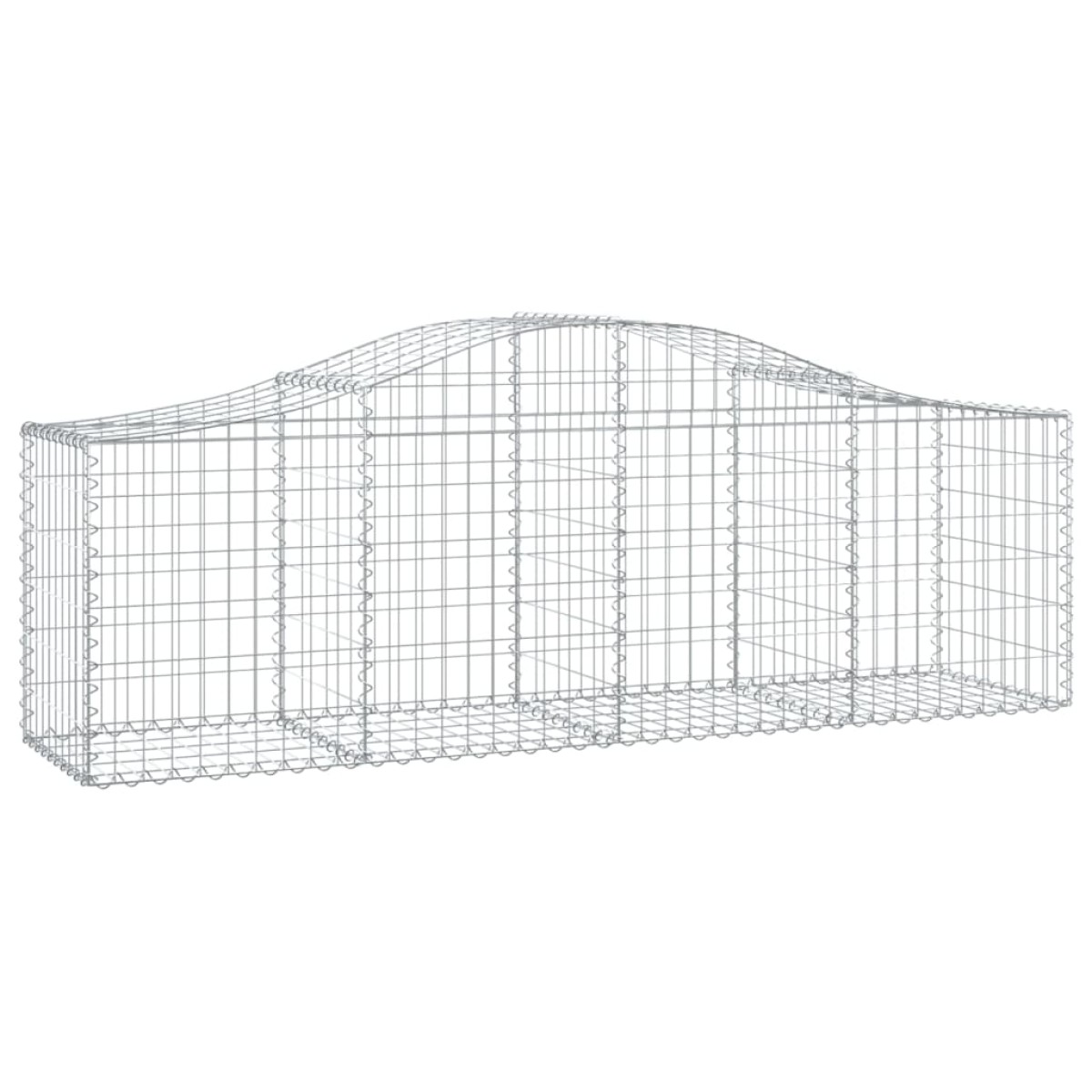 vidaXL Συρματοκιβώτια Τοξωτά 18 τεμ. 200x50x60/80 εκ. Γαλβαν. Ατσάλι