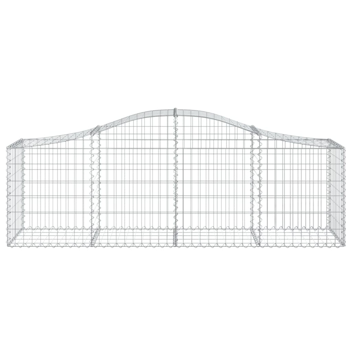 vidaXL Συρματοκιβώτια Τοξωτά 18 τεμ. 200x50x60/80 εκ. Γαλβαν. Ατσάλι