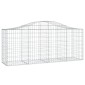 vidaXL Συρματοκιβώτια Τοξωτά 3 τεμ. 200x50x80/100 εκ. Γαλβαν. Ατσάλι