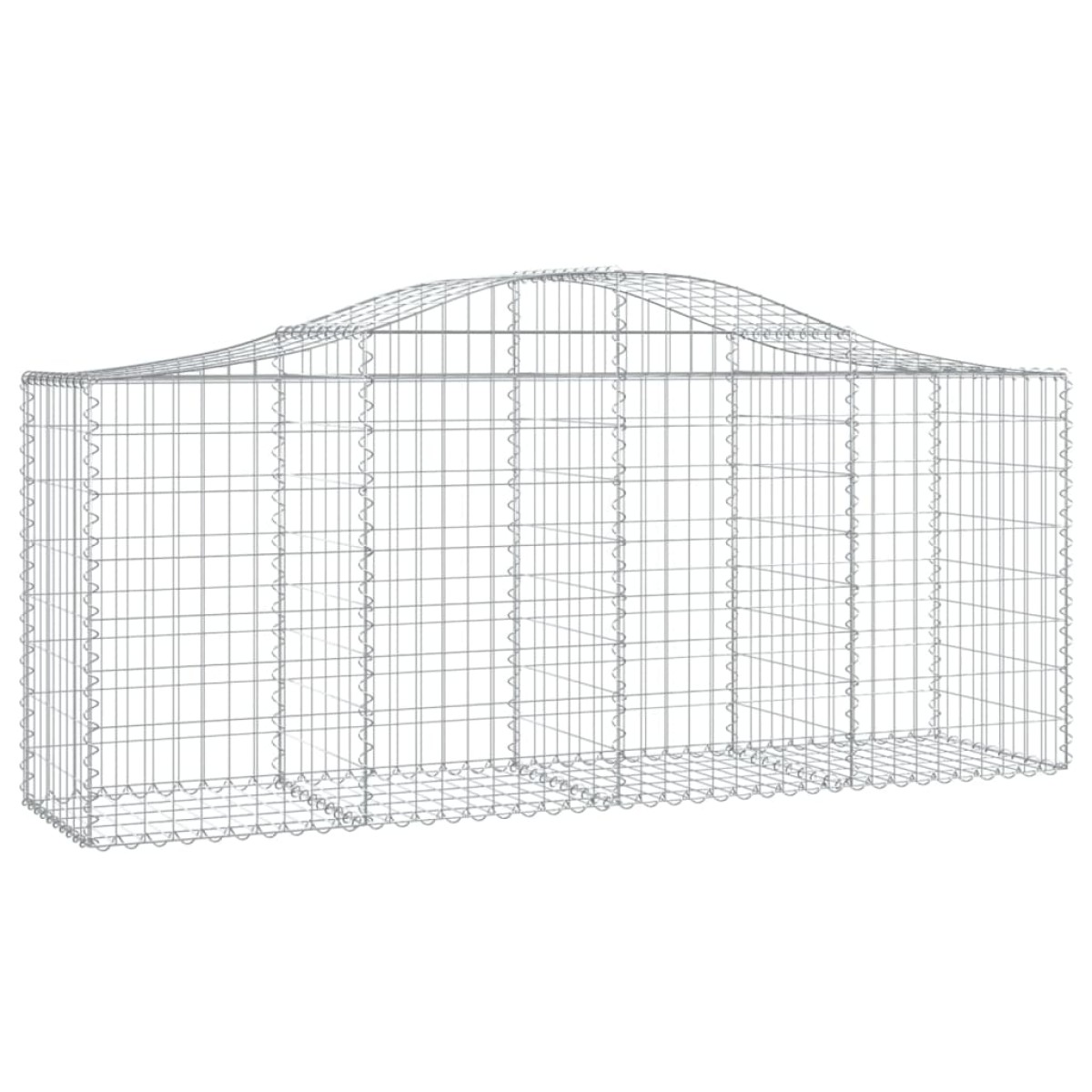 vidaXL Συρματοκιβώτια Τοξωτά 5 τεμ. 200x50x80/100 εκ. Γαλβαν. Ατσάλι