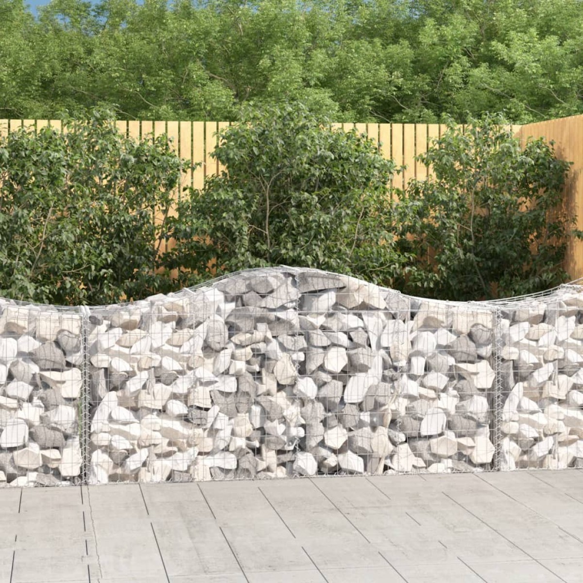vidaXL Συρματοκιβώτια Τοξωτά 8 τεμ. 200x50x80/100 εκ. Γαλβαν. Ατσάλι