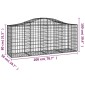 vidaXL Συρματοκιβώτια Τοξωτά 20 τεμ. 200x50x80/100 εκ. Γαλβαν. Ατσάλι