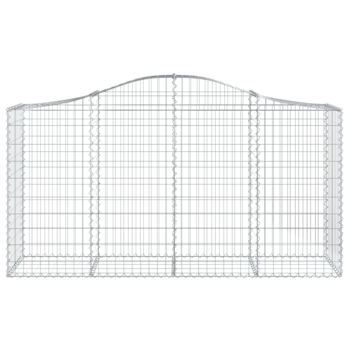 vidaXL Συρματοκιβώτια Τοξωτά 2 τεμ. 200x50x100/120 εκ. Γαλβαν. Ατσάλι