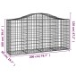 vidaXL Συρματοκιβώτια Τοξωτά 2 τεμ. 200x50x100/120 εκ. Γαλβαν. Ατσάλι