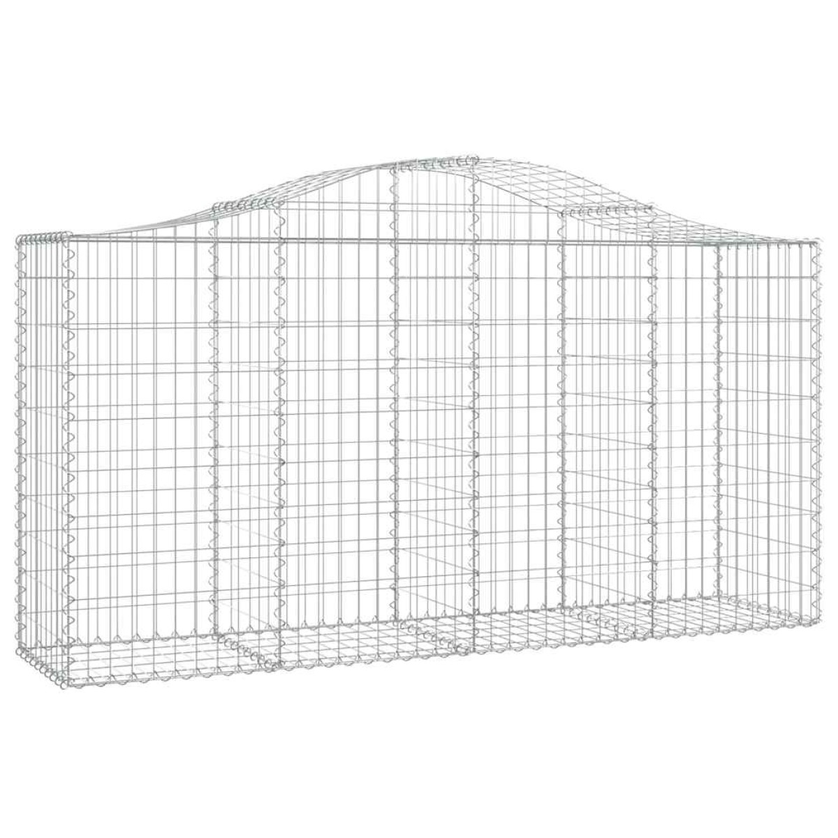 vidaXL Συρματοκιβώτια Τοξωτά 8 τεμ. 200x50x100/120 εκ. Γαλβαν. Ατσάλι