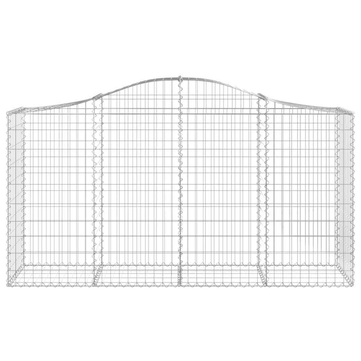 vidaXL Συρματοκιβώτια Τοξωτά 8 τεμ. 200x50x100/120 εκ. Γαλβαν. Ατσάλι
