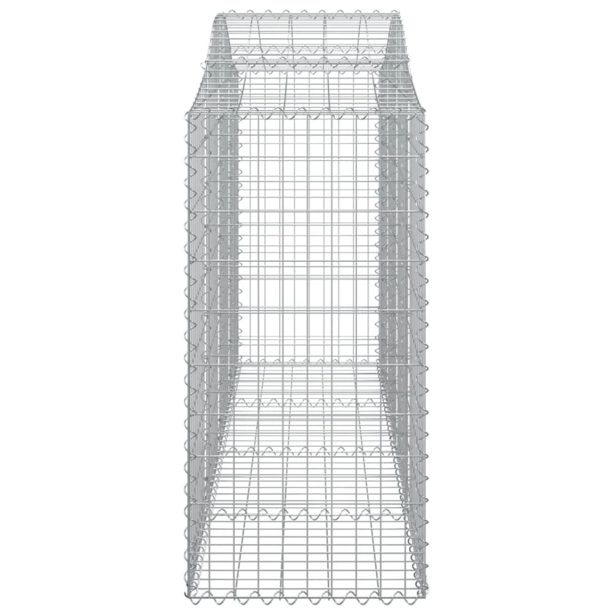 vidaXL Συρματοκιβώτια Τοξωτά 10 τεμ. 200x50x100/120 εκ. Γαλβαν. Ατσάλι