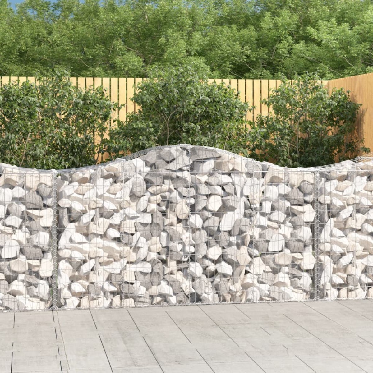 vidaXL Συρματοκιβώτια Τοξωτά 11 τεμ. 200x50x100/120 εκ. Γαλβαν. Ατσάλι