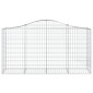 vidaXL Συρματοκιβώτια Τοξωτά 14 τεμ. 200x50x100/120 εκ. Γαλβαν. Ατσάλι