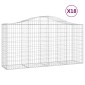 vidaXL Συρματοκιβώτια Τοξωτά 18 τεμ. 200x50x100/120 εκ. Γαλβαν. Ατσάλι