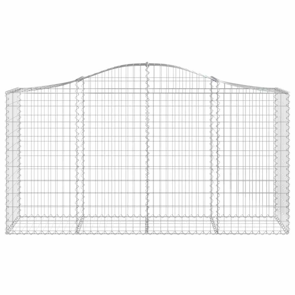 vidaXL Συρματοκιβώτια Τοξωτά 18 τεμ. 200x50x100/120 εκ. Γαλβαν. Ατσάλι