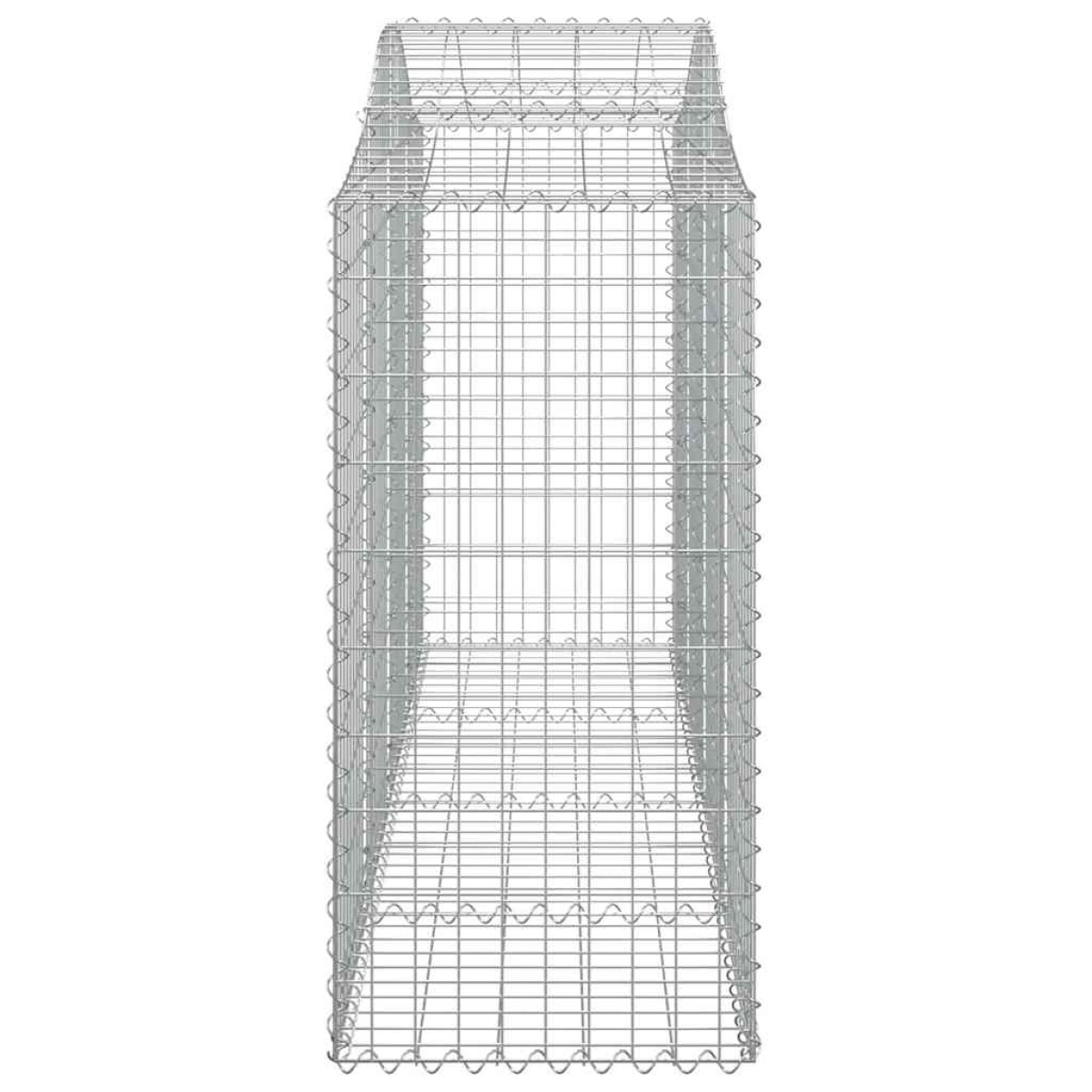 vidaXL Συρματοκιβώτια Τοξωτά 18 τεμ. 200x50x100/120 εκ. Γαλβαν. Ατσάλι