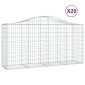 vidaXL Συρματοκιβώτια Τοξωτά 20 τεμ. 200x50x100/120 εκ. Γαλβαν. Ατσάλι