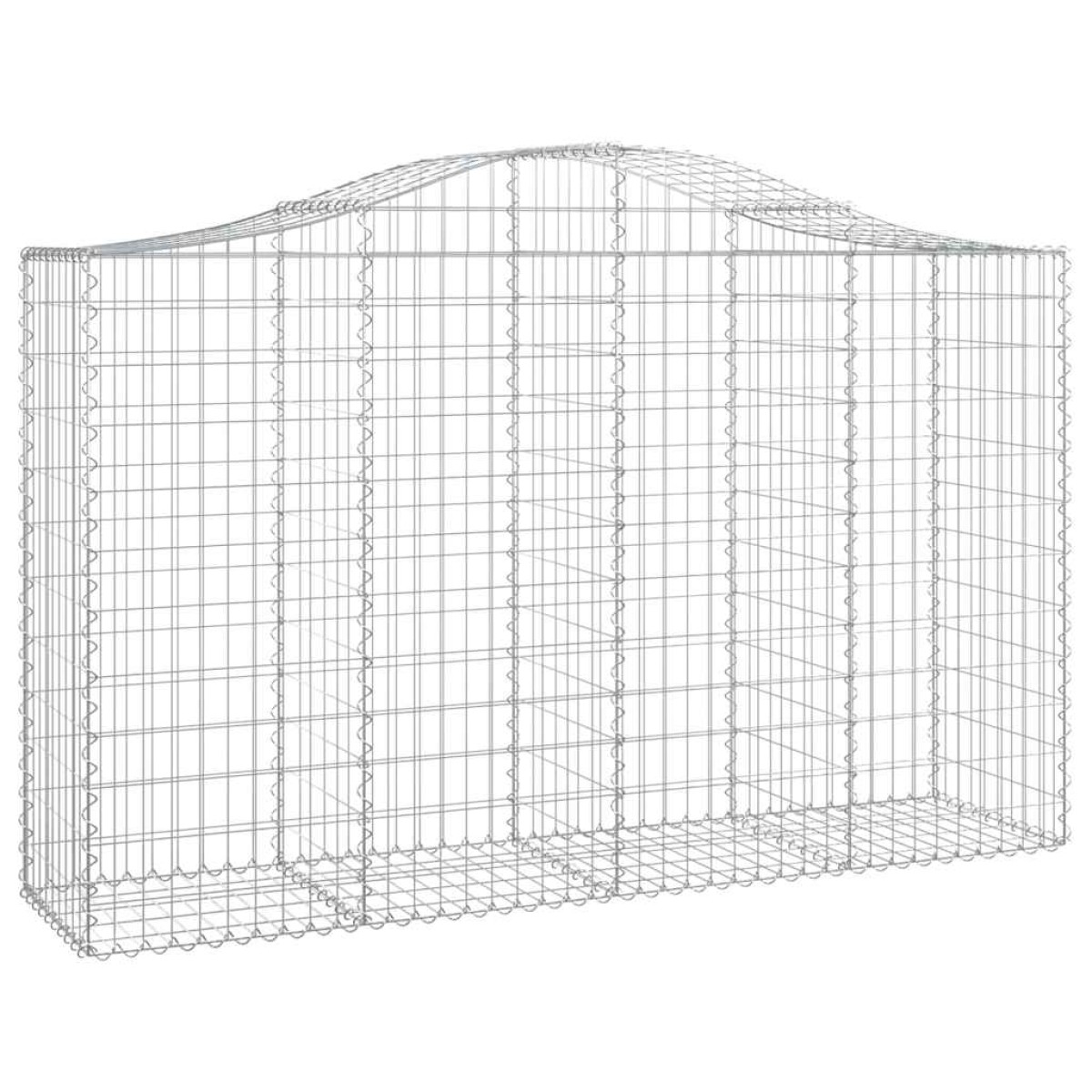 vidaXL Συρματοκιβώτια Τοξωτά 5 τεμ. 200x50x120/140 εκ. Γαλβαν. Ατσάλι