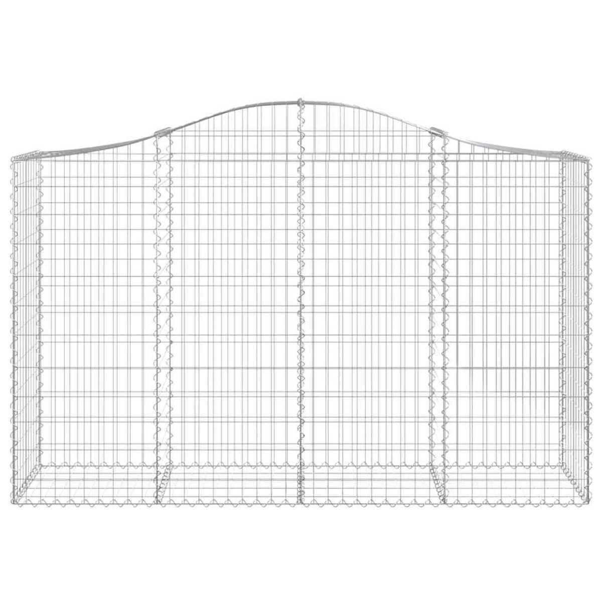 vidaXL Συρματοκιβώτια Τοξωτά 5 τεμ. 200x50x120/140 εκ. Γαλβαν. Ατσάλι