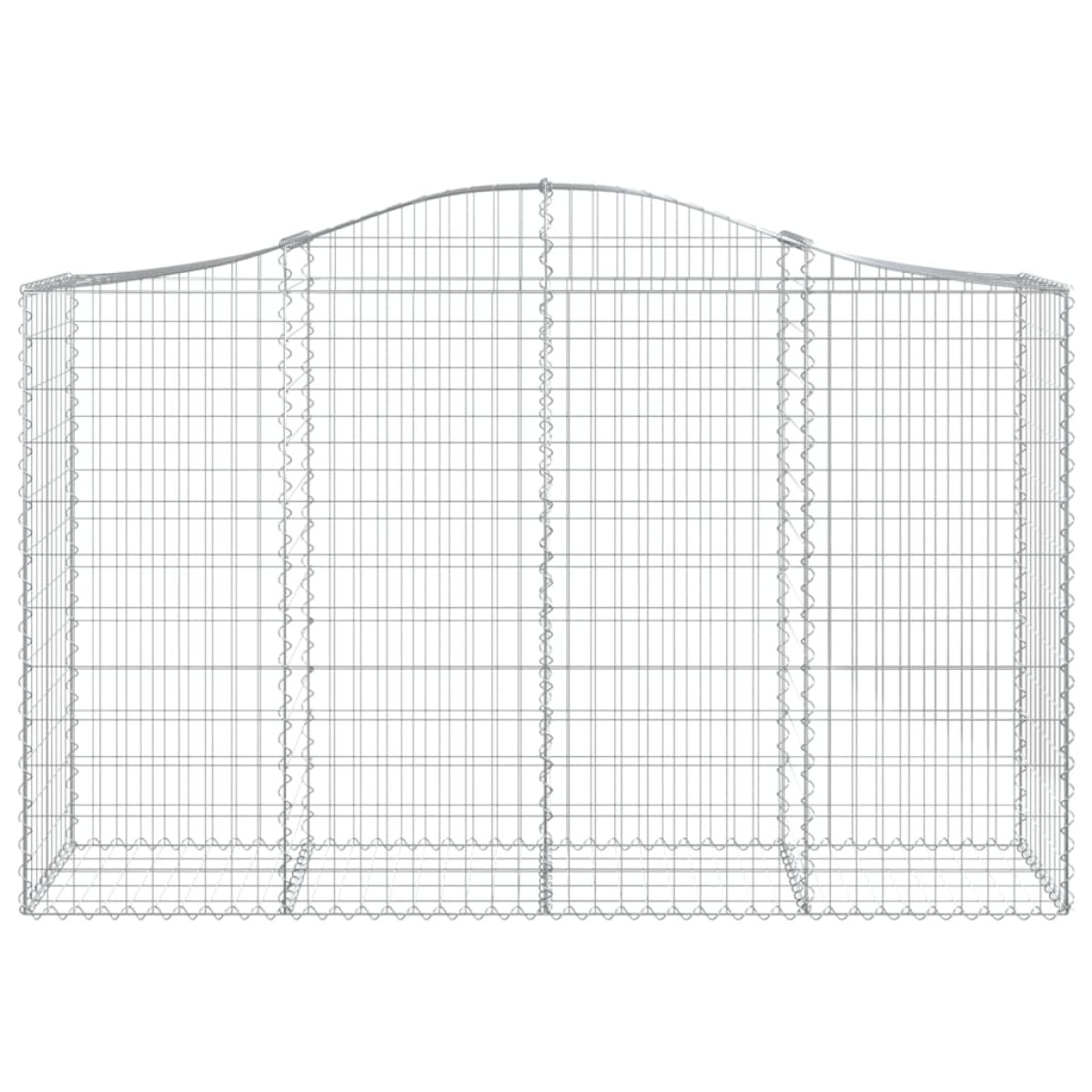 vidaXL Συρματοκιβώτια Τοξωτά 7 τεμ. 200x50x120/140 εκ. Γαλβαν. Ατσάλι