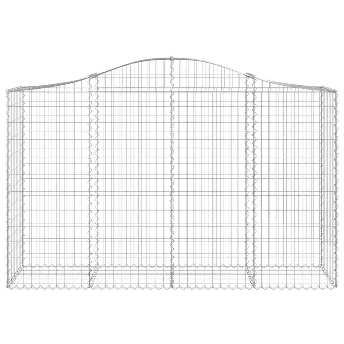 vidaXL Συρματοκιβώτια Τοξωτά 10 τεμ. 200x50x120/140 εκ. Γαλβαν. Ατσάλι
