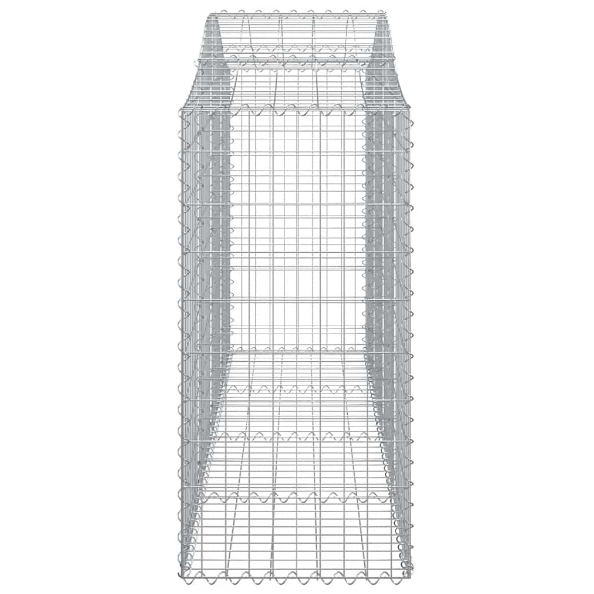 vidaXL Συρματοκιβώτια Τοξωτά 10 τεμ. 200x50x120/140 εκ. Γαλβαν. Ατσάλι