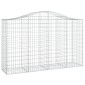 vidaXL Συρματοκιβώτια Τοξωτά 12 τεμ. 200x50x120/140 εκ. Γαλβαν. Ατσάλι