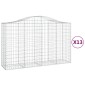 vidaXL Συρματοκιβώτια Τοξωτά 13 τεμ. 200x50x120/140 εκ. Γαλβαν. Ατσάλι