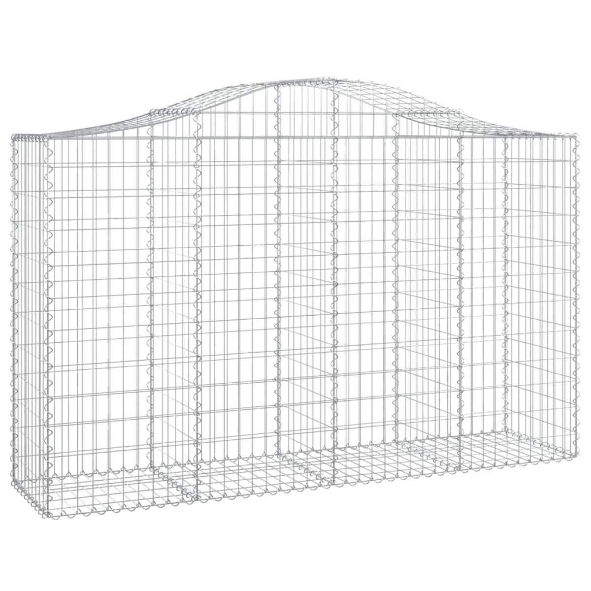 vidaXL Συρματοκιβώτια Τοξωτά 18 τεμ. 200x50x120/140 εκ. Γαλβαν. Ατσάλι