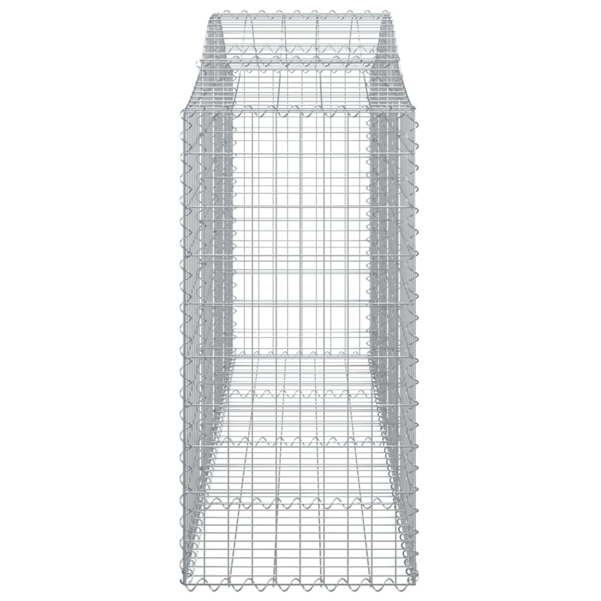 vidaXL Συρματοκιβώτια Τοξωτά 18 τεμ. 200x50x120/140 εκ. Γαλβαν. Ατσάλι